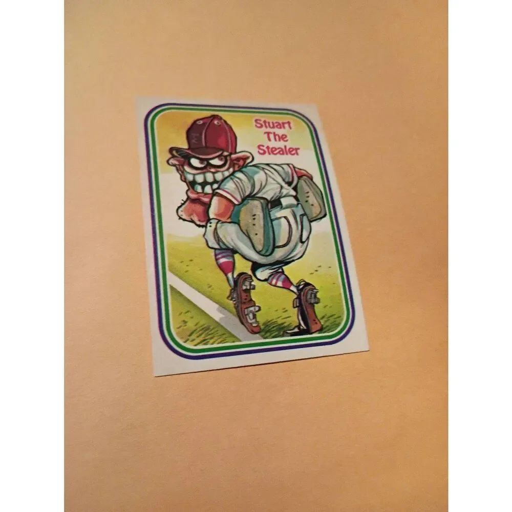 1988 Leaf Awesome All Stars Trading Card 58 Stuart the Stealer Baseball Parody
